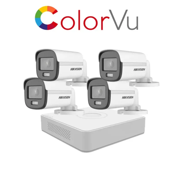 Hikvision Color Vu Audio  Combo de 4 camaras 2mpx